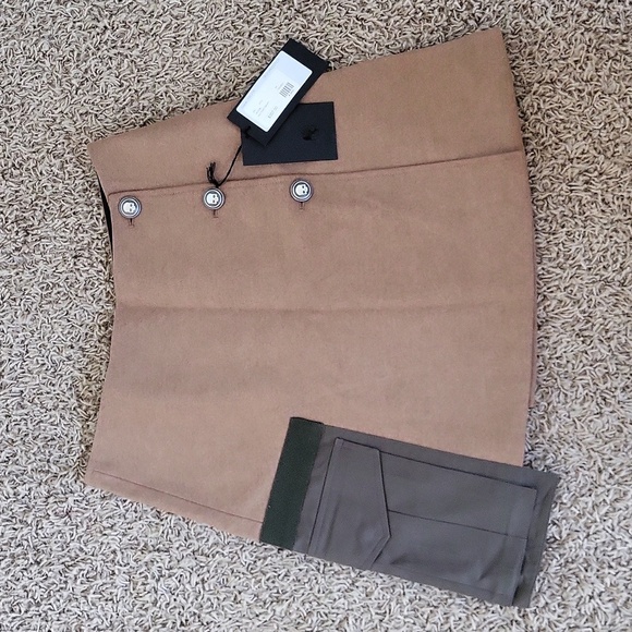 Hydrogen Dresses & Skirts - NWT Hydrogen Alberto Biani Skirt Wrap Mini Wool Blend Size 44/Large SkullS